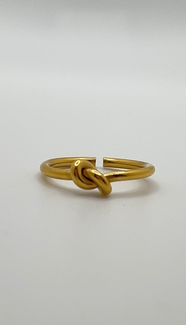 Tied Forever knot ring