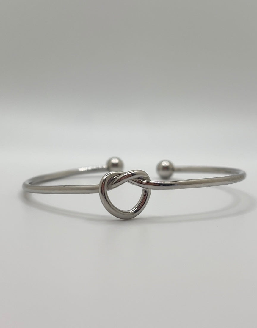 Tied Forever bangle silver