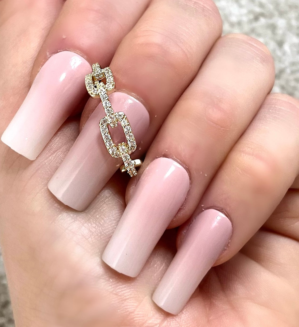 Gold Sparkle Loop ring