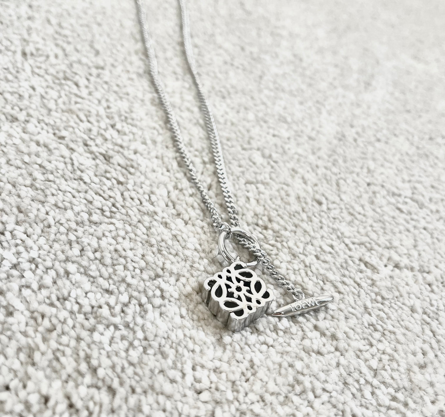 Silver L Necklace