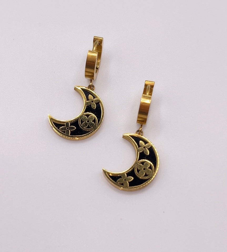 Black Moon Earrings