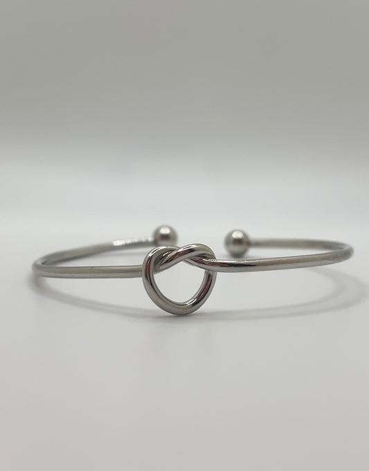 Tied Forever bangle silver