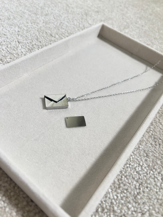 Silver Envelope Necklace