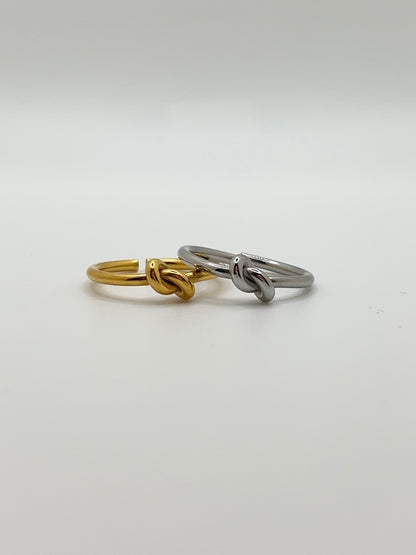Tied Forever knot ring
